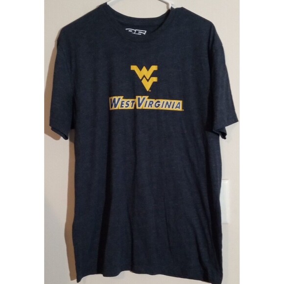 WEST VIRGINIA MOUNTAINEERS T- SHIRT ADULT MEN'S LARGE BLUE EUC - Picture 1 of 4